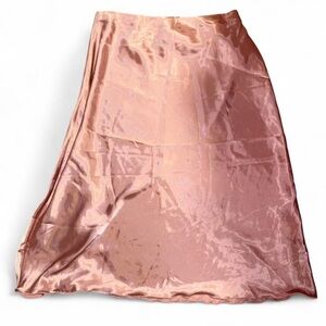 Nicole Miller Blush Satin Maxi Skirt